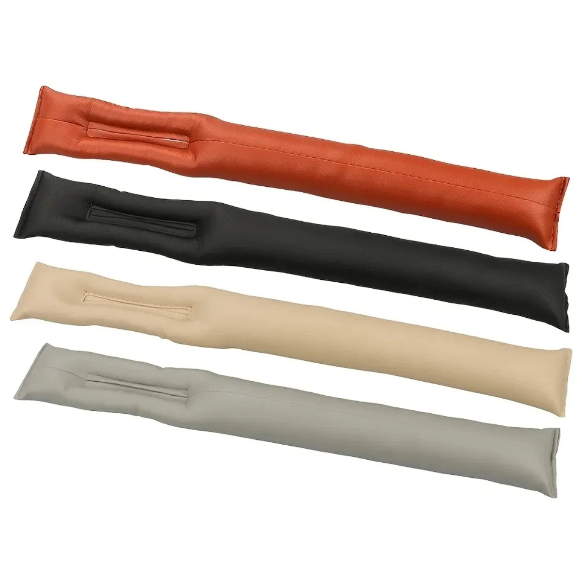 Car Seat Gap Filler Soft Leather Plug Spacer close-up view