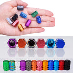 Aluminum Alloy Tire Valve Caps | 5 or 10 Pack Waterproof Dustproof Stem Covers additional angle