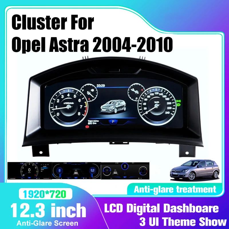 Digital Cluster for Opel Astra H 2004-2010 & Zafira B 2005-2014 | 12.3 Inch Digital Speedometer Dash