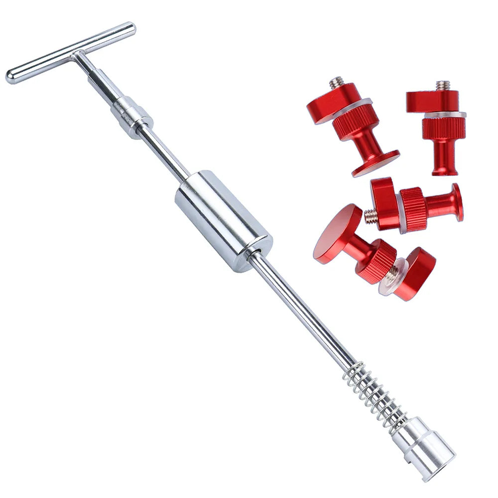 Auto Body Paintless Dent Repair Tool Kit Slide Hammer T-Bar Puller Dent Removal Lifter Tools Car Body Repair Tools for Vehicle