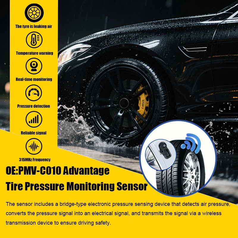 4PCS 315MHz Tire Pressure Monitoring Sensor TPMS PMV-C010 for Toyota Camry Corolla RA alternate view