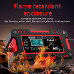 Car Battery Charger Intelligent Smart Battery Charging Fast Power Charging Pulse Repair Tools Digital Display Auto Accessories Universal For SUV Motorcycle Truck RV