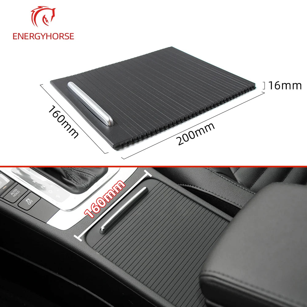 Interior Armrest Center Console Cup Holder Cover Trim Zipper Rolling Shutter Blind Cover For Volkswagen Magotan CC Passat B6 B7