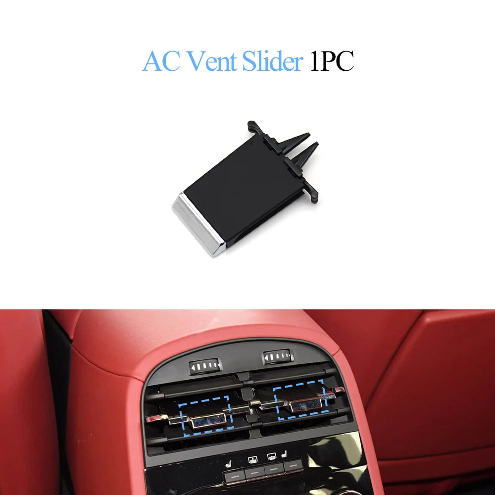 M156 Car Rear AC Vent Assembly Grille Outlet Cover Panel Slider Clip Repair Kit For Maserati Quattroporte 2013-2020 670011357