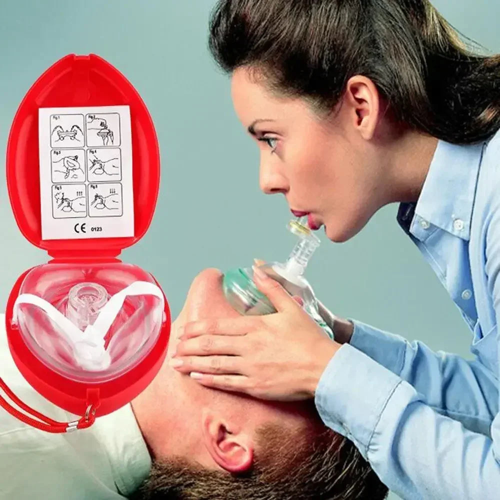 1Set Car Rescue CPR Mask Emergency First Aid Masks Resuscitator One-Way Valve CPR Fac alternate view