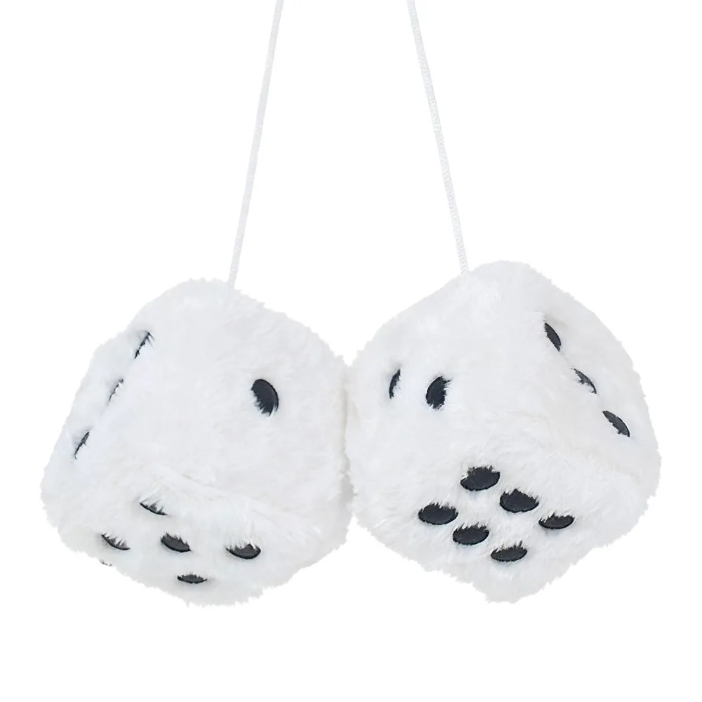 6cm Multicolor Plush Dice Pendant Car Hanging Ornament