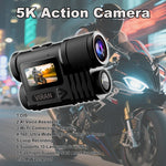 5K Waterproof Action Camera with 128GB Card | AI Voice & EIS Sport Cam