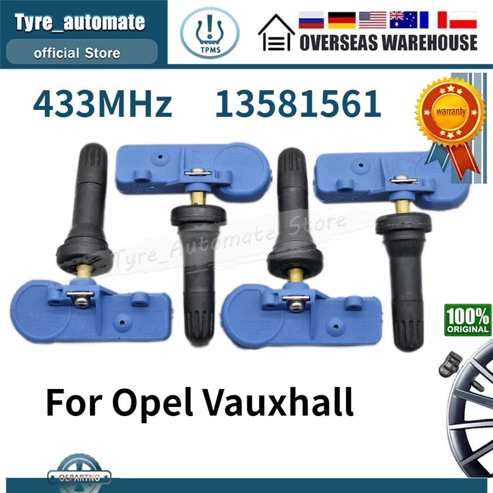 TPMS Tire Pressure Monitoring System for 2014-2019 Opel Corsa E Adam Vauxhall Chevrolet | 433MHz Tir