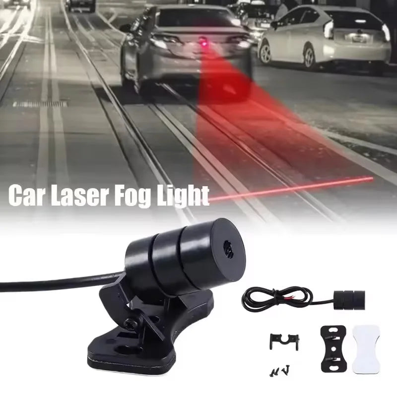 1/2/3PC Car Auto LED Laser Fog Light Vehicle Anti-Collision Taillight Brake Warning Lamp Cool Car End Rear Tail Fog