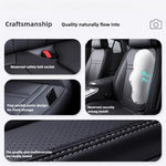 1PCS Nappa Leather Car Seat Cover Anti-Slip and Full Wrap Driver Car Seat Protector Ma close-up view