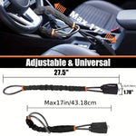 KEBIDUMEI Car Anti-Theft Seat Belt Lock Steering Wheel Lock Reinforced Steel Cable Lo lifestyle view
