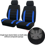 AUTO PLUS Sports Universal Polyester Car Seat Cover Set Fit Most Car Plain Fabric B additional angle