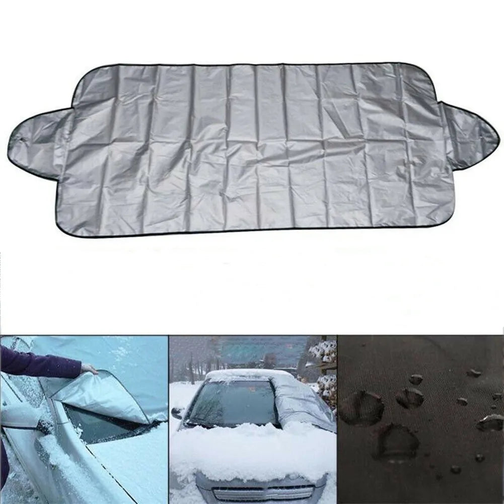 Foldable Car Windshield Snow Cover | Frost Guard for Winter Protection close-up view