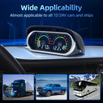 12V 24V Digital Water Temperature Gauge with Volt Meter | 2-in-1 Car Gauge with Senso alternate view