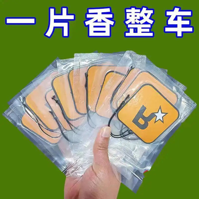 R Star Scented Car Air Freshener Card | Long Lasting 4 Layer Thickened Essential Oil lifestyle view