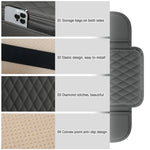 1PC Diamond Pattern PU Leather Car Center Console Armrest Cover, Protector with Dual Storage Pockets, Wear-Resistant