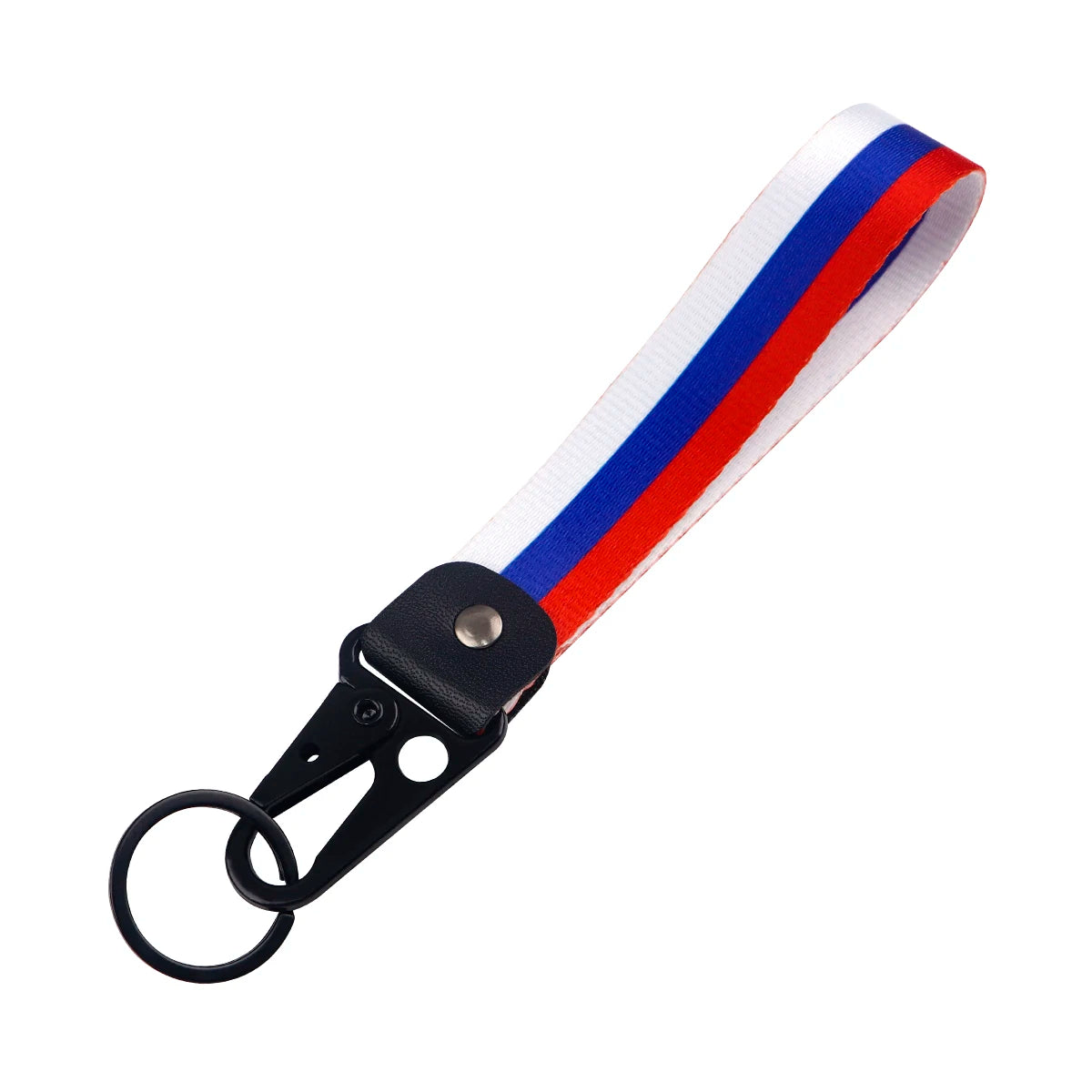 Flag Car Keychain Key Ring close-up view