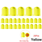 10/25/50/100Pcs Universal Plastic Tire Valve Caps for Cars, Trucks, Motorcycles, and lifestyle view