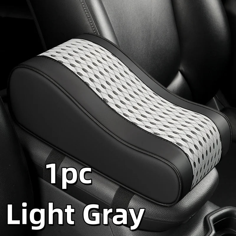 Thick Mesh Curved Car Center Console 7cm Heightening Pad Armrest Protection Pad with Storage and Comfortable Driving Interior