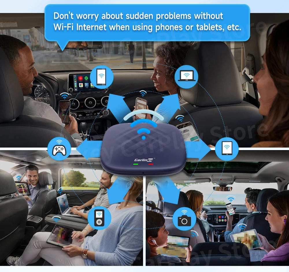 Carlinkit 5 CarPlay Mini Ai Box Wireless CarPlay Wireless Android Auto For Audi Mazda close-up view