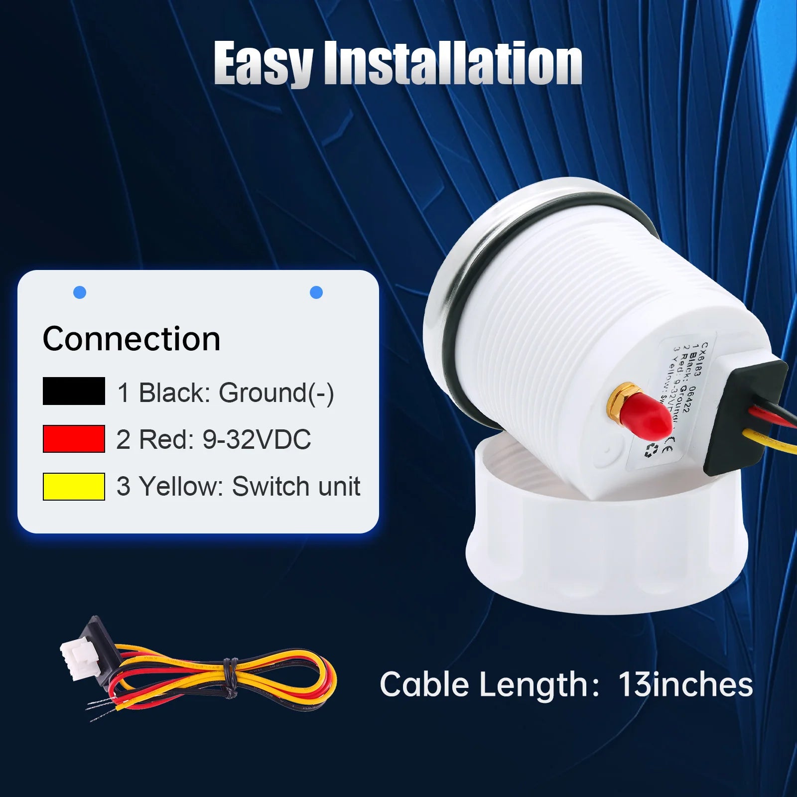 52mm GPS Speedometer Odometer | LCD Speed Gauge with GPS Antenna for Boat Car Motor additional angle