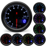 52mm 7 Color LED Dual Display Gauge | Boost PSI BAR Water Oil Temp Pressure Voltmeter Ai detail view