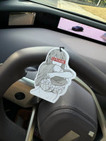Anime Design Waifu Hilton (Hotel Scent) Car Air Freshener | Rearview Mirror Hanger & lifestyle view
