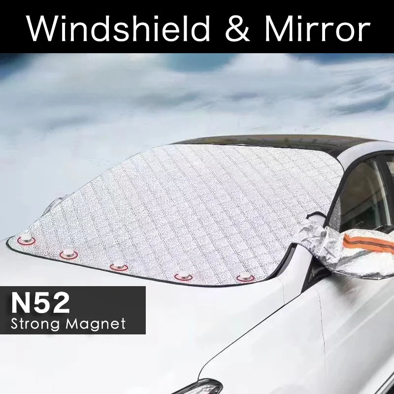 Car Windshield Snow Shield Cover | All-Season Front Window Frost and Sun Protection alternate view
