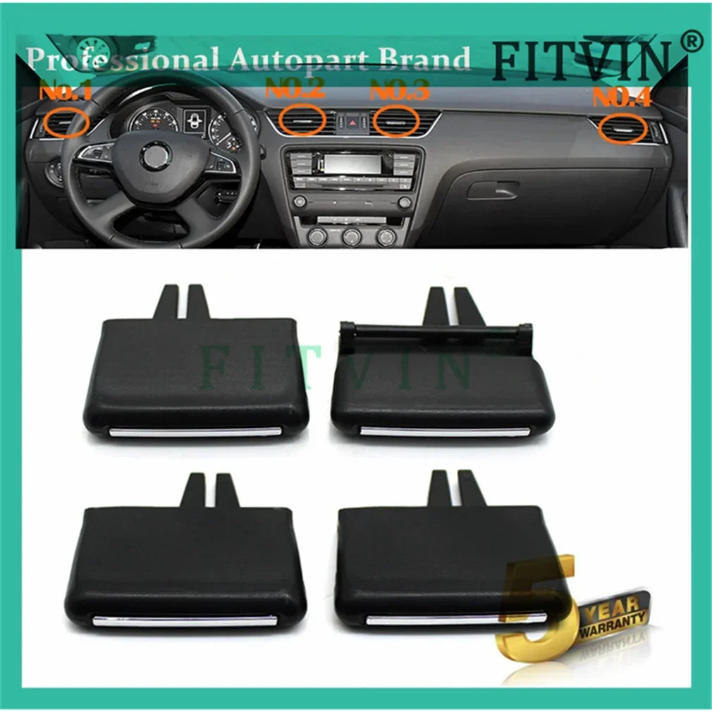 New Front Left Right Air Conditioner Outlet AC Vent Grille Slider Clip Knob for Skoda Octavia 3 MK3 A7 RS Combi 2015-2021