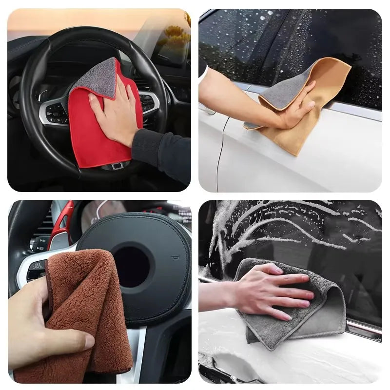 Car Microfiber Cleaning Towel | Soft Suede Drying Cloth for Mazda Models additional angle
