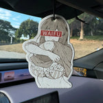 Anime Design Waifu Hilton (Hotel Scent) Car Air Freshener | Rearview Mirror Hanger & alternate view