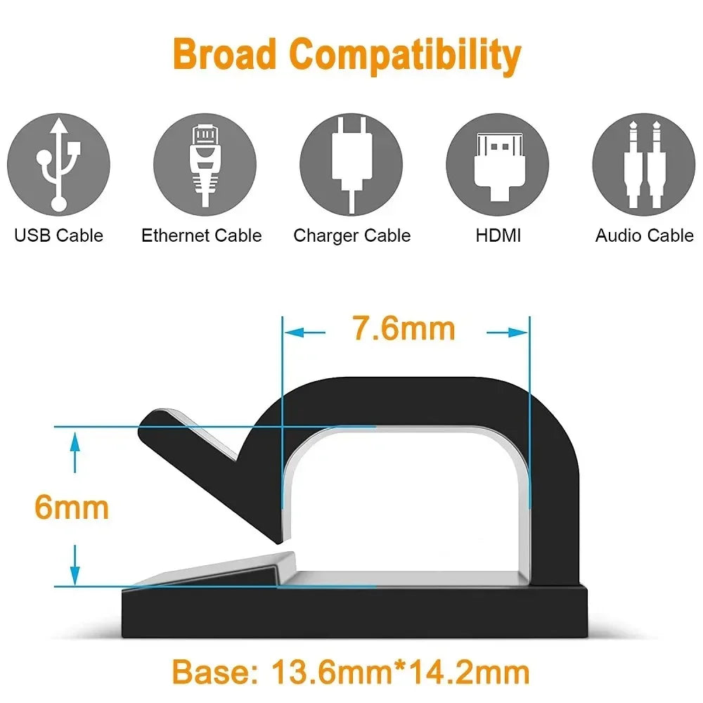 Car Cable Clamp Accessories Guiding Line Self-adhesive Line Management Clips Wiring W lifestyle view