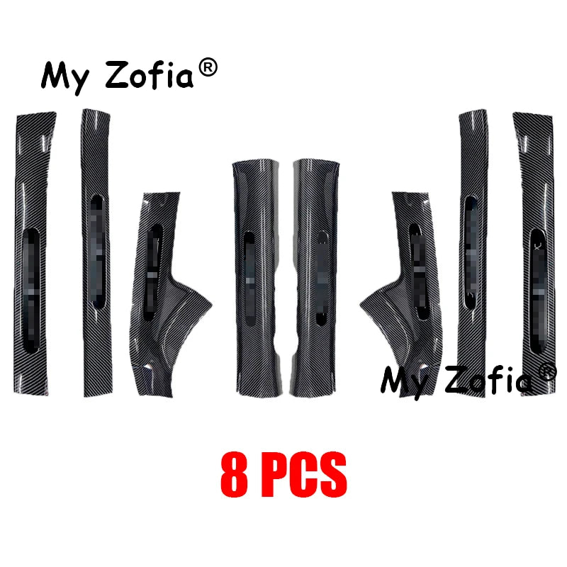 For Leapmotor T03 2025 2026 Car Door Strip Threshold Sill Protector Cover Carbon Fi additional angle