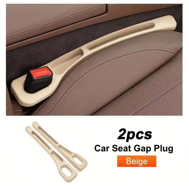 2-piece car seat gap filling plug, anti drop, with groove design, durable and soft mat close-up view