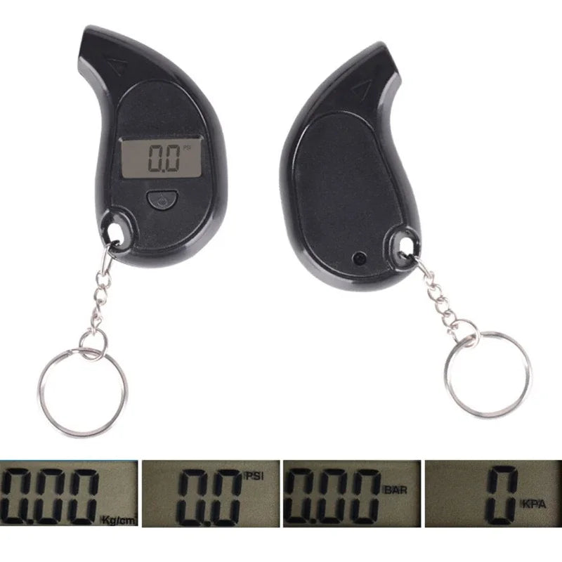 5-100 PSI Digital Tire Pressure Gauge | Keychain Car Tire Tester with LCD Display additional angle