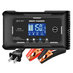 HTRC 20A/15A/10A Car Battery Charger LCD Automatic Pulse Repair Charger for Motorcycle Lead-Acid Lithium LiFePO4 AGM Wet Battery