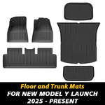 TPE Floor Mats and Cargo Liner for Tesla Model Y Juniper 2025+ | All Weather Trunk Lin close-up view