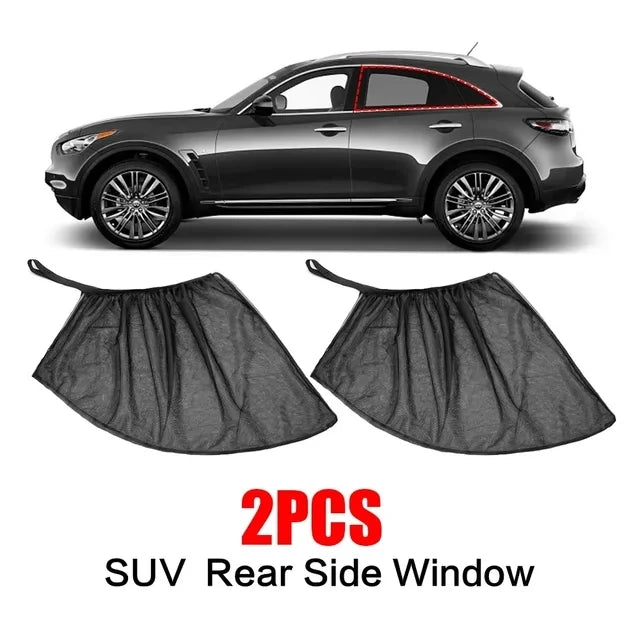 Mesh Car Window Sunshade Net for SUV Side Windows close-up view