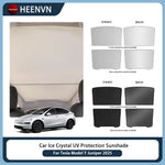 Car Ice Cloth Buckle Sunshade for Tesla Model Y Juniper 2025 | Sun Roof Interior Accessory