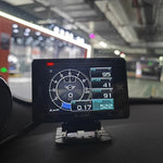 New Fourth Generation LUFI X7 HUD Car OBD Instrument | Water Temp Exhaust Temp Turbine close-up view
