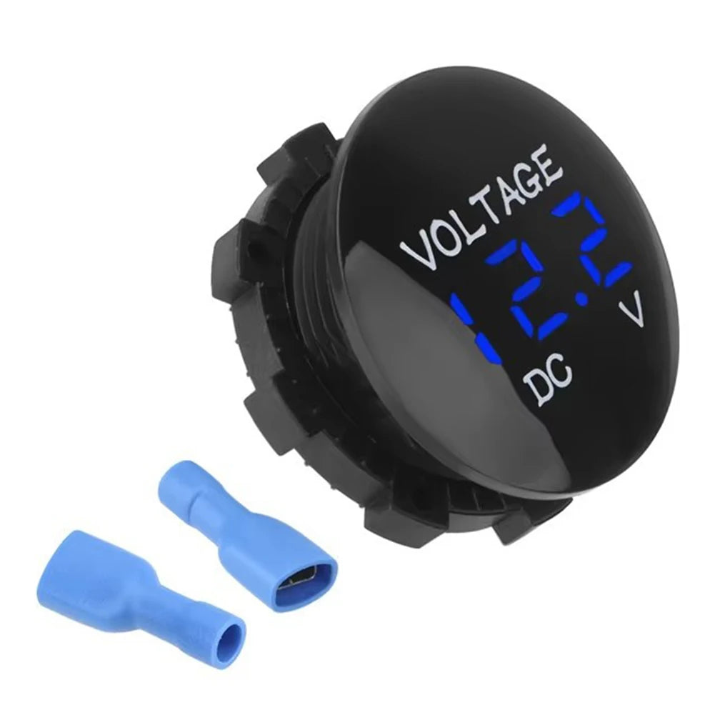DC 5-48V Waterproof Voltmeter Car Marine Motorcycle LED Digital Volt Tester Meter Voltage Battery Gauge Display Voltmeter