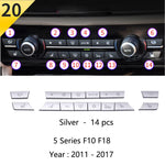 For BMW 5 Series F10 F11 520i Carbon Fiber Central Armrest Box Cover Storage Box Gear Position Panel Decoration Cover Auto Parts