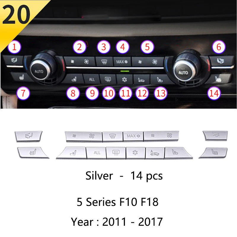 For BMW 5 Series F10 F11 520i Carbon Fiber Central Armrest Box Cover Storage Box Gear Position Panel Decoration Cover Auto Parts