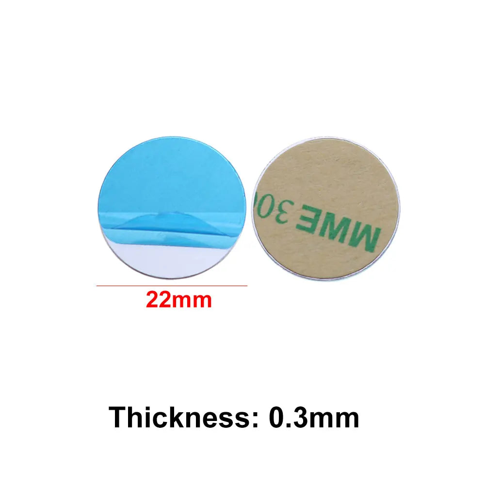 10pcs Silver Magnetic Metal Plates for Car Phone Holder | Universal Iron Sheet Mount K close-up view