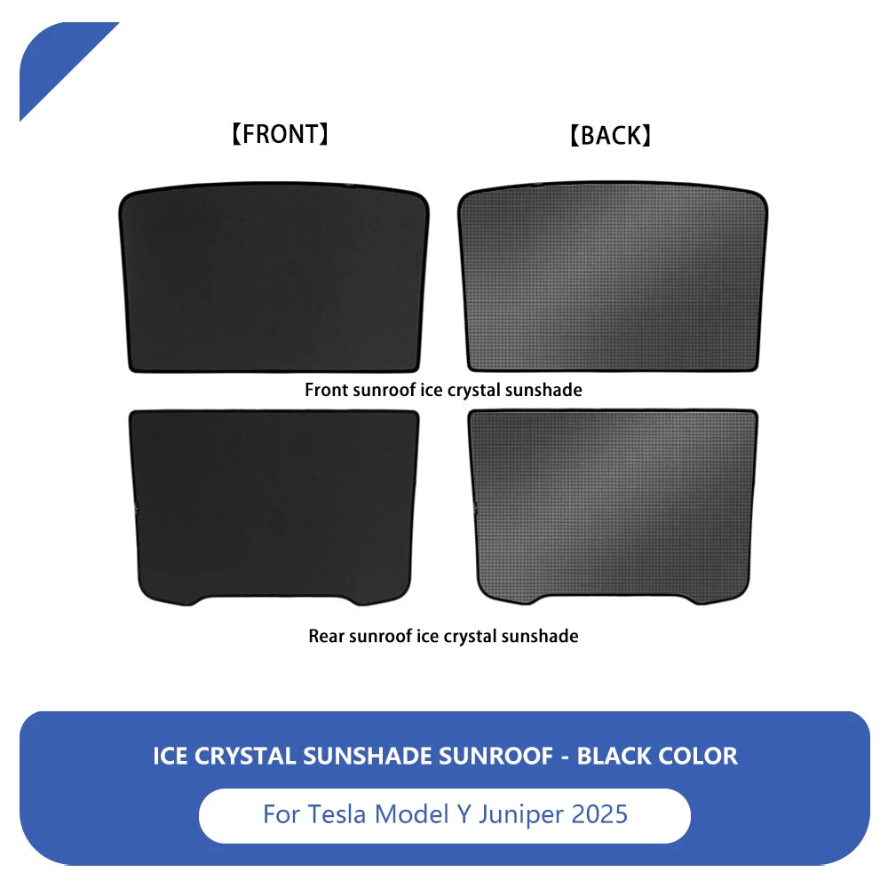 Tesla Model 3/Y Ice Cloth Buckle Glass Roof Sunshade | Sunroof Skylight Shade alternate view