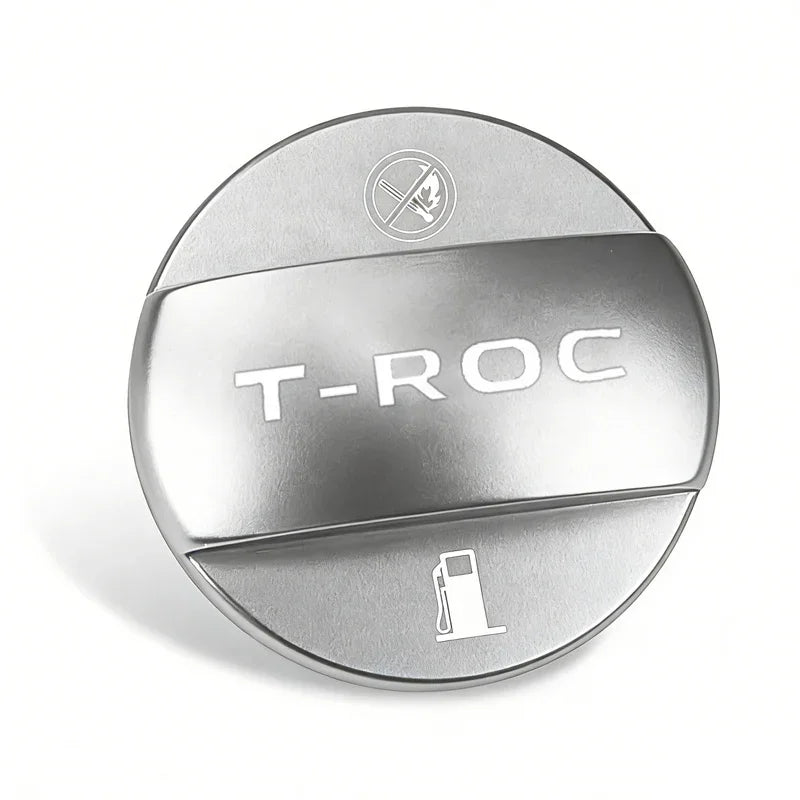 Alloy Car Fuel Cap Oil Box Lid Petrol Tank Covers For Volkswagen VW T-ROC Tiguan Je additional angle