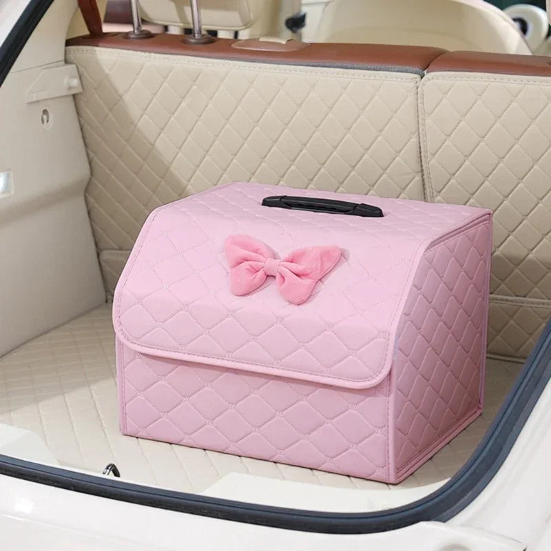 Foldable Car Trunk Organizer | Leather Cargo Storage Box with 8 Style Options