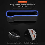 Car Seat Gap Filler Cup Holder with LED and USB Charger