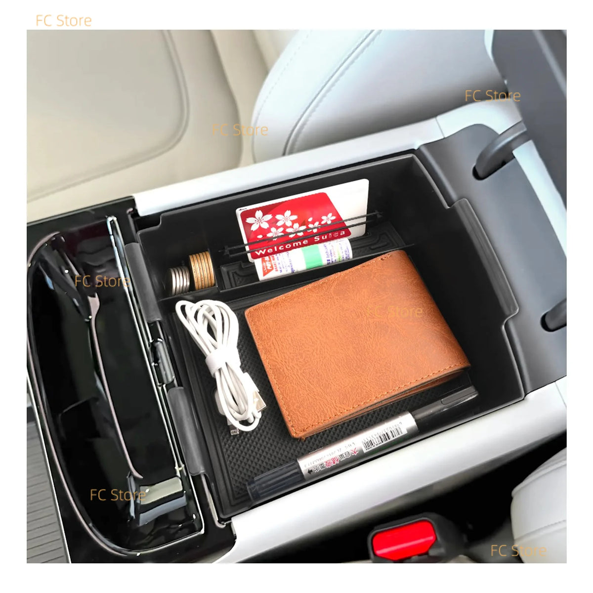 For Hyundai For Tucson NX 2025 2026 Car Central Armrest Storage Box Central Control C lifestyle view