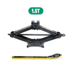 Mechanical Manual Scissor Jacks With Stabilizer Base & Ratchet Wrench For Car/SUV Tir alternate view